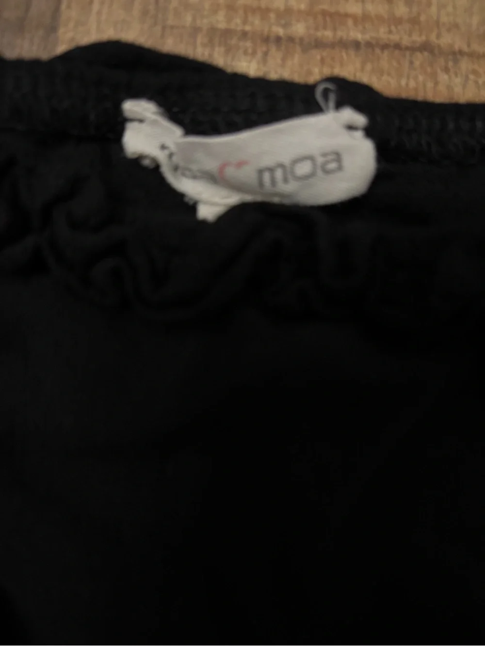 Moa Moa Black Ruffle baby doll cropped Tank Top - Women's size Medium - Picture 2 of 5